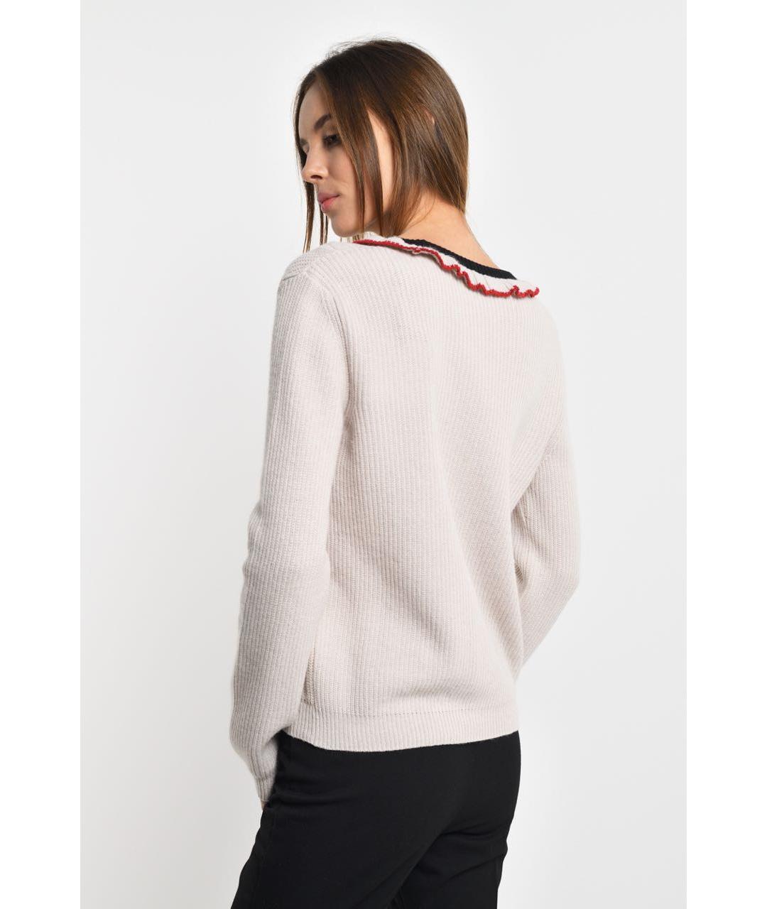 RED VALENTINO Бежевый шерстяной джемпер / свитер, фото 4