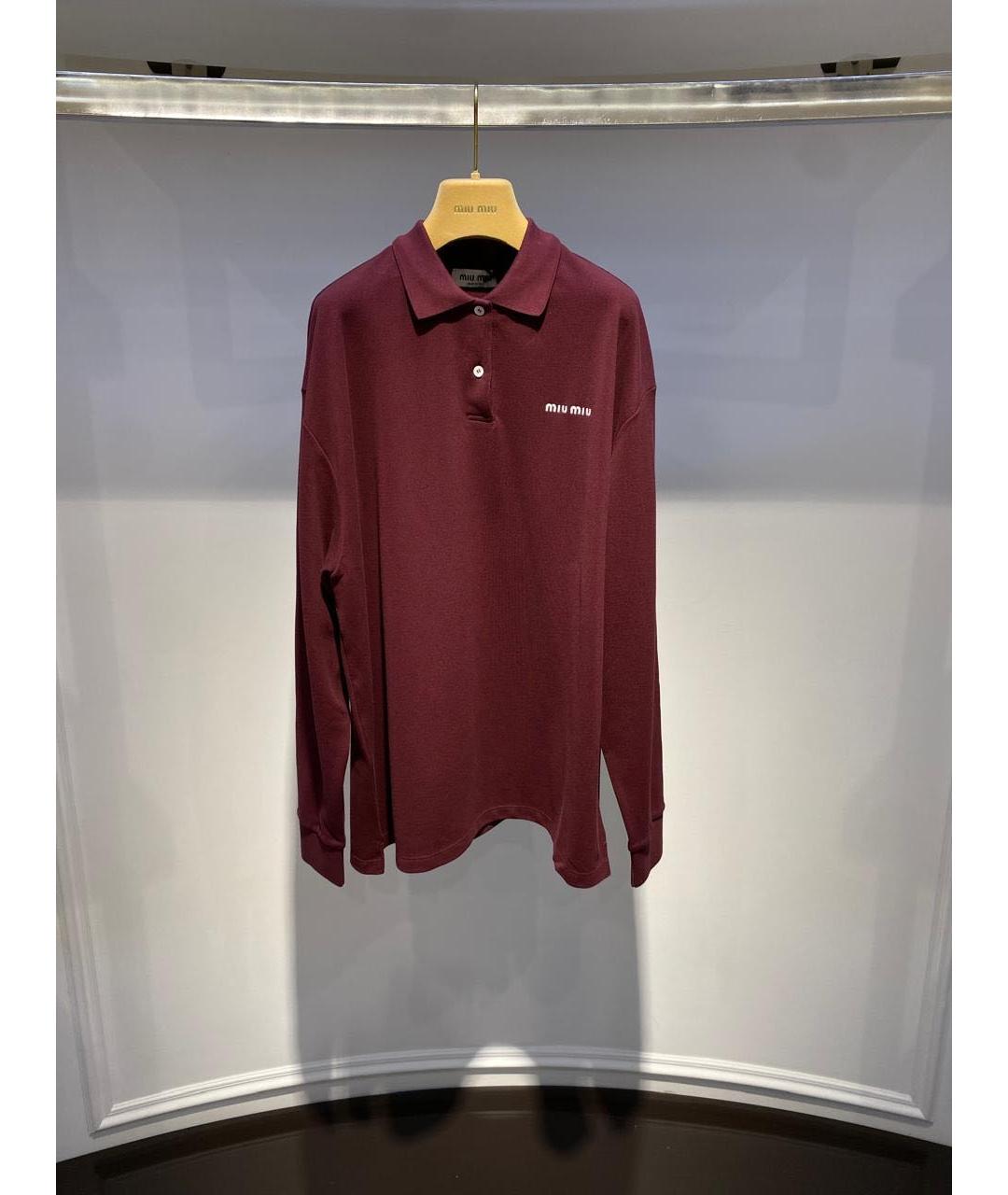 MIU MIU Бордовый джемпер / свитер, фото 2