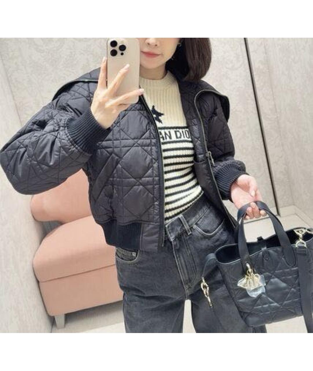 CHRISTIAN DIOR Черная полиэстеровая куртка, фото 8