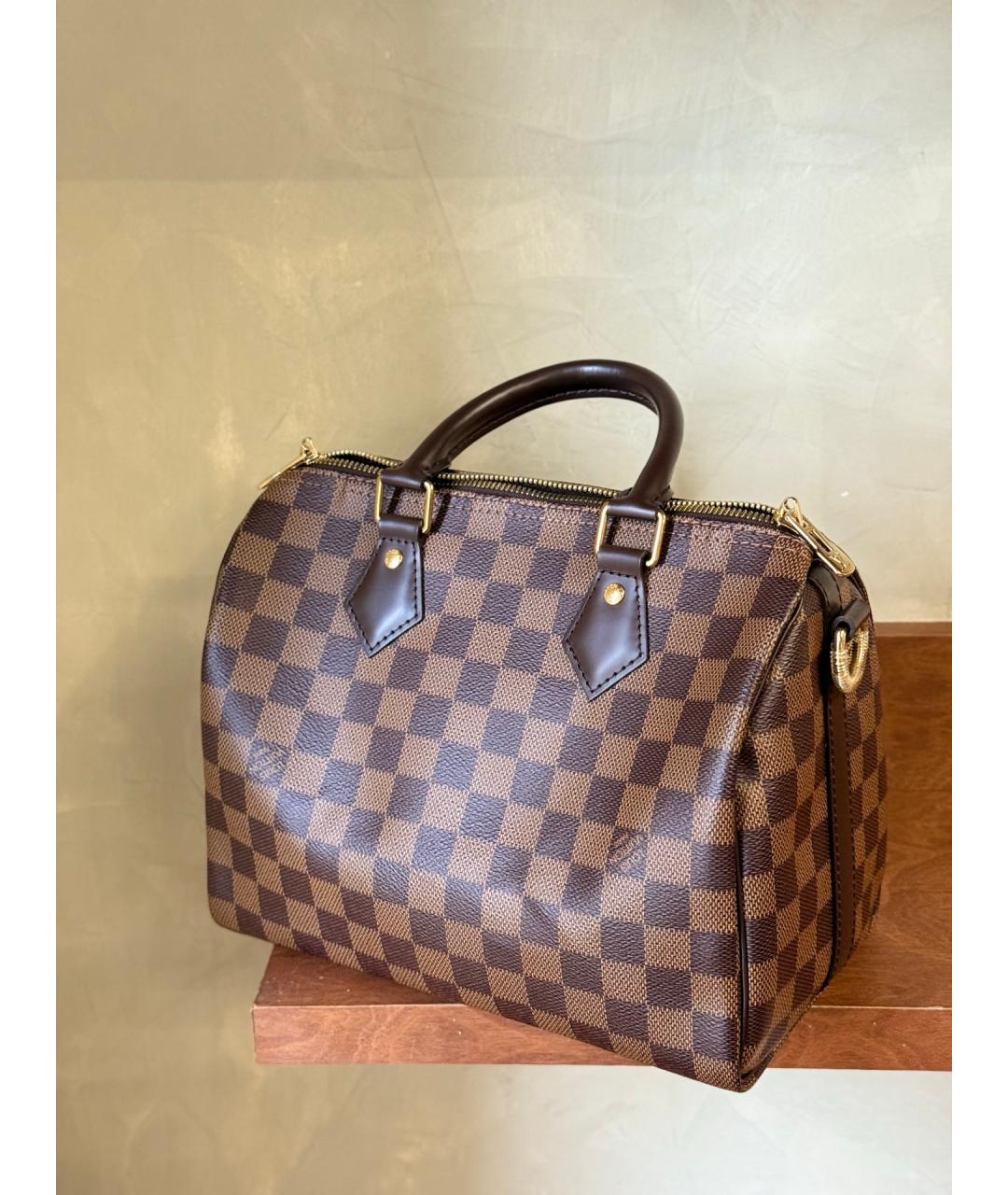 LOUIS VUITTON Коричневая сумка через плечо из искусственной кожи, фото 7