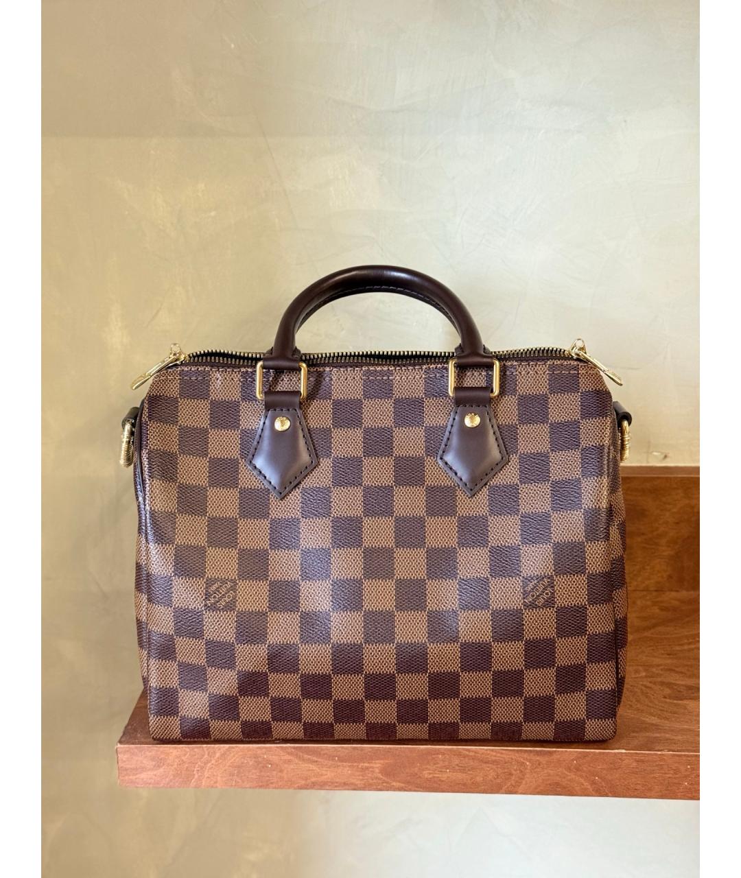 LOUIS VUITTON Коричневая сумка через плечо из искусственной кожи, фото 6