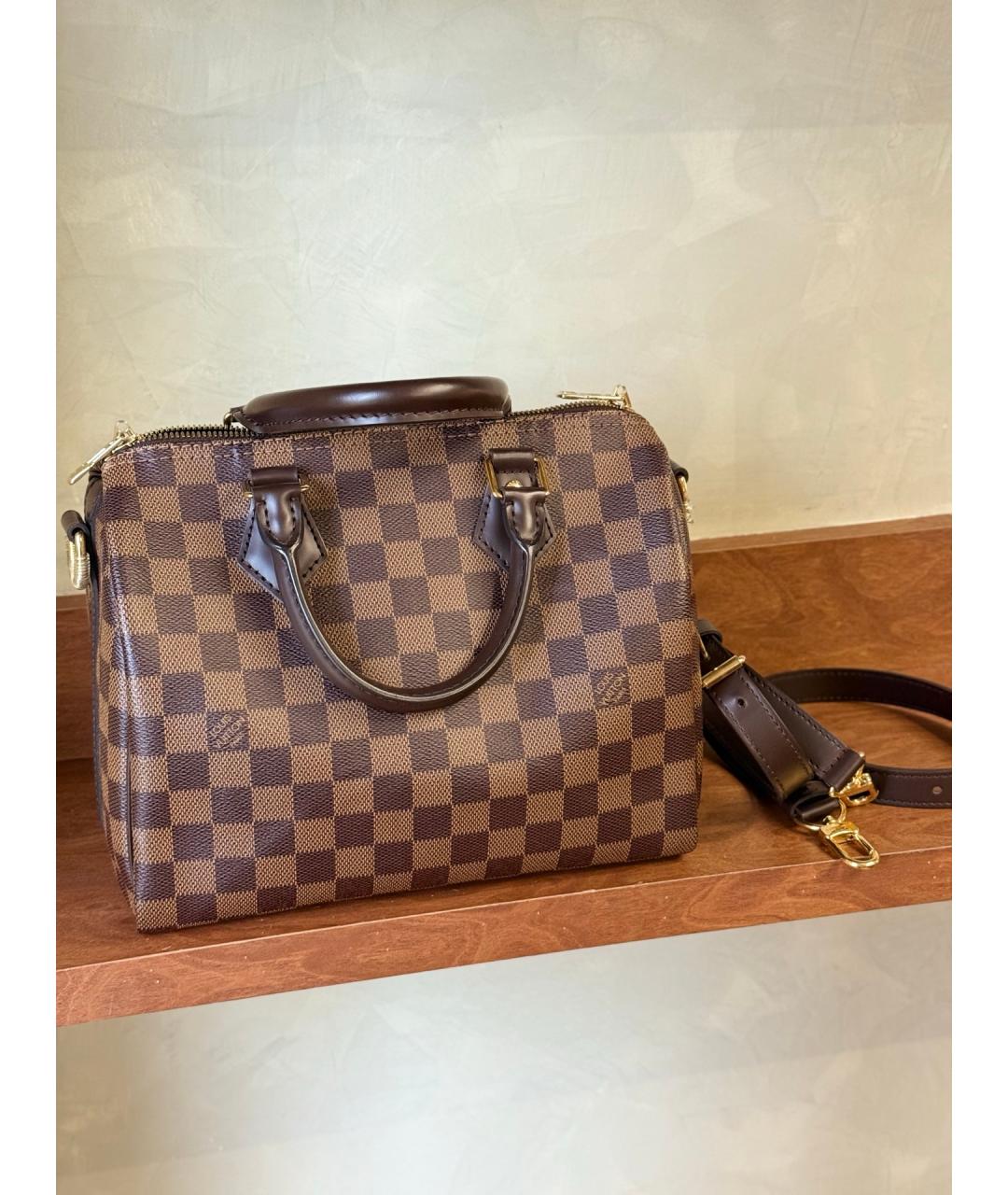 LOUIS VUITTON Коричневая сумка через плечо из искусственной кожи, фото 2