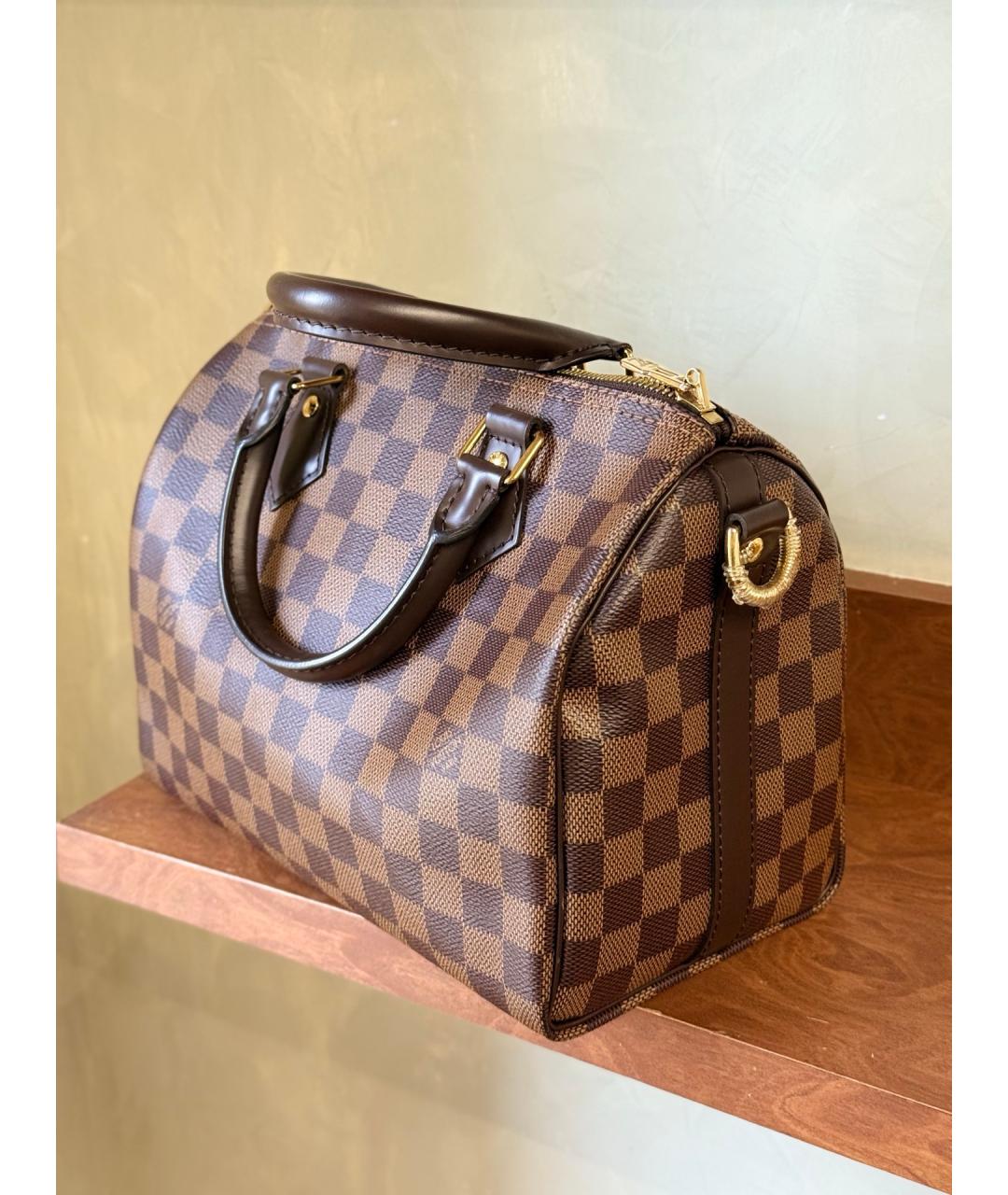 LOUIS VUITTON Коричневая сумка через плечо из искусственной кожи, фото 4