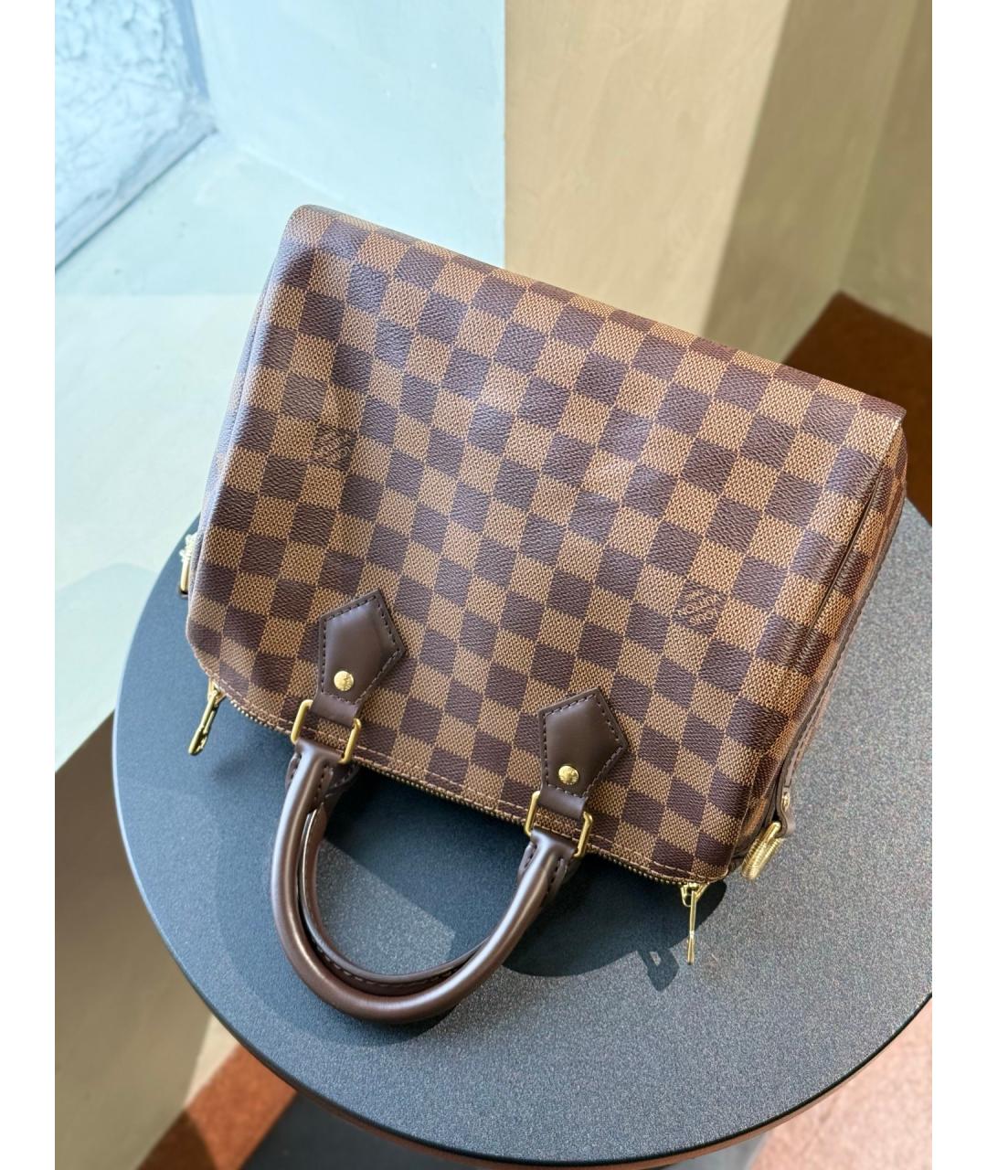 LOUIS VUITTON Коричневая сумка через плечо из искусственной кожи, фото 9