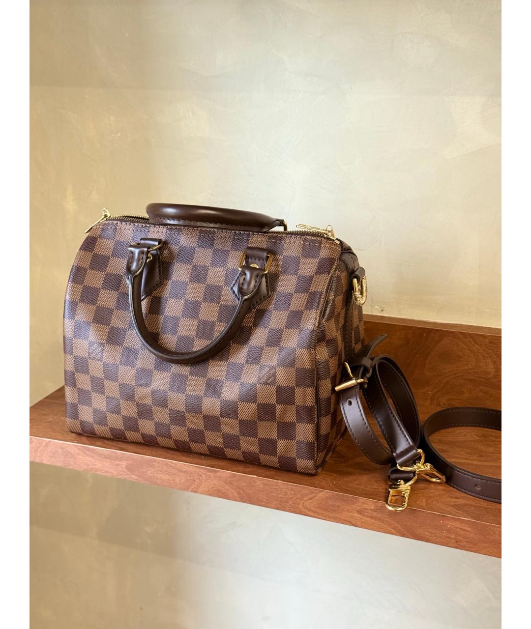 LOUIS VUITTON Коричневая сумка через плечо из искусственной кожи, фото 3