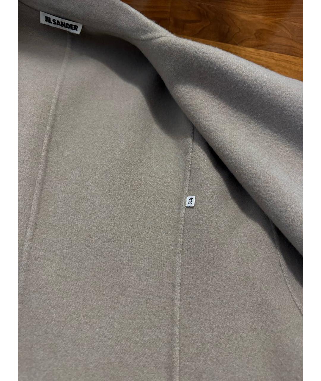 JIL SANDER Серое кашемировое пальто, фото 4