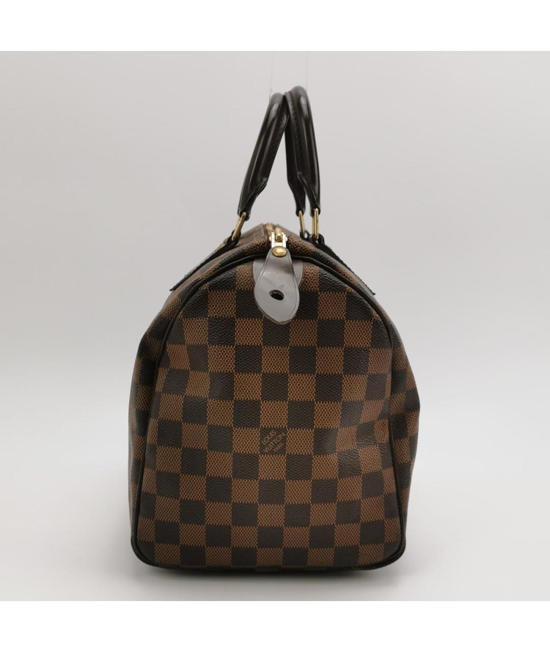 LOUIS VUITTON Коричневая кожаная сумка с короткими ручками, фото 2