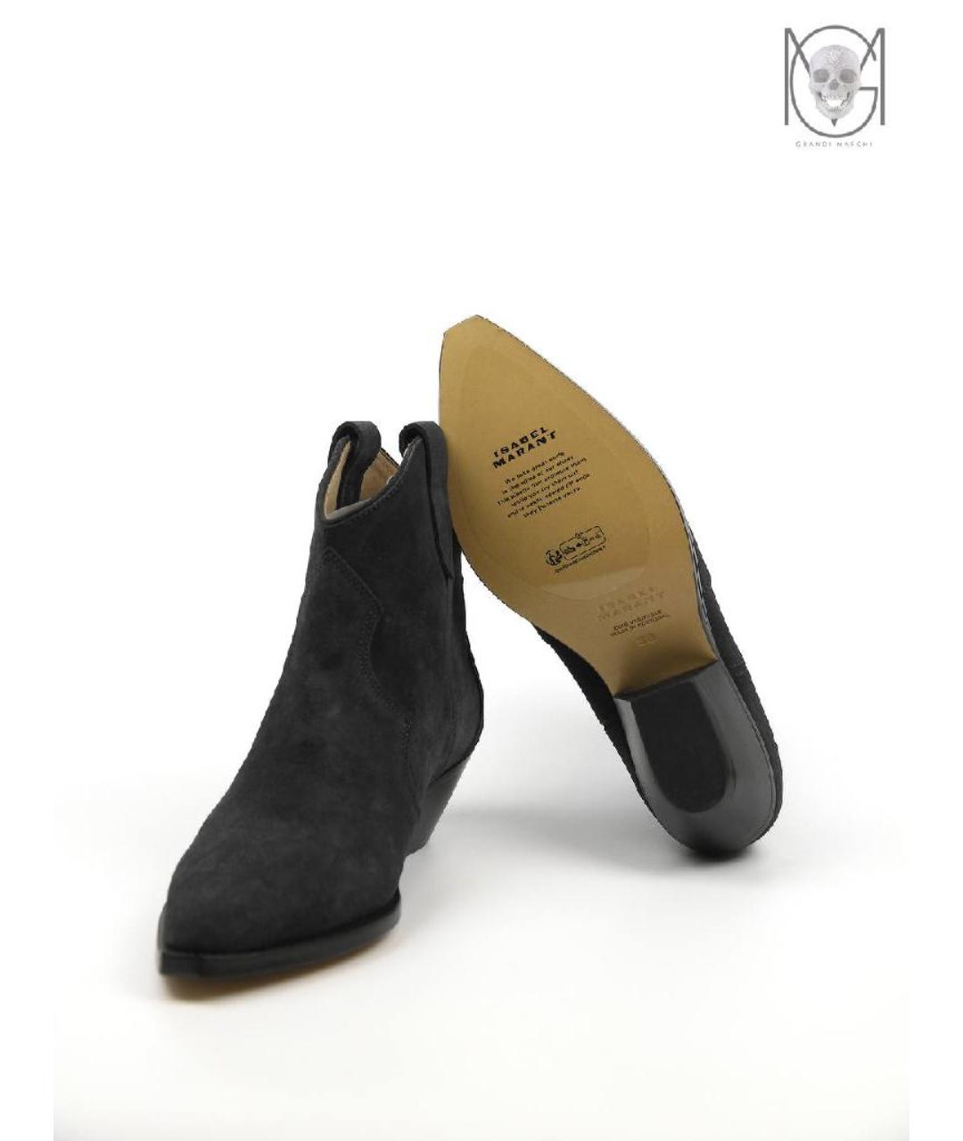 ISABEL MARANT Серые замшевые полусапоги, фото 4