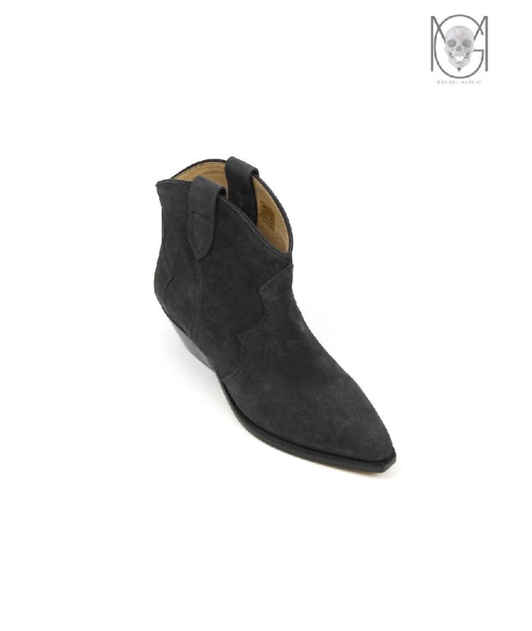 ISABEL MARANT Серые замшевые полусапоги, фото 9