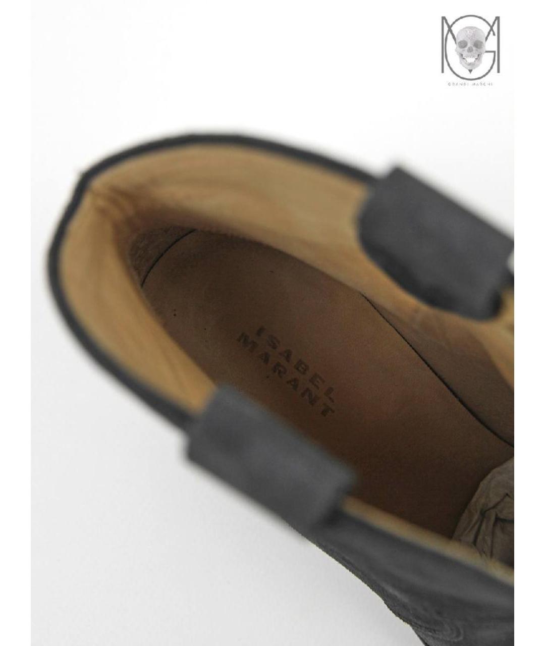 ISABEL MARANT Серые замшевые полусапоги, фото 8