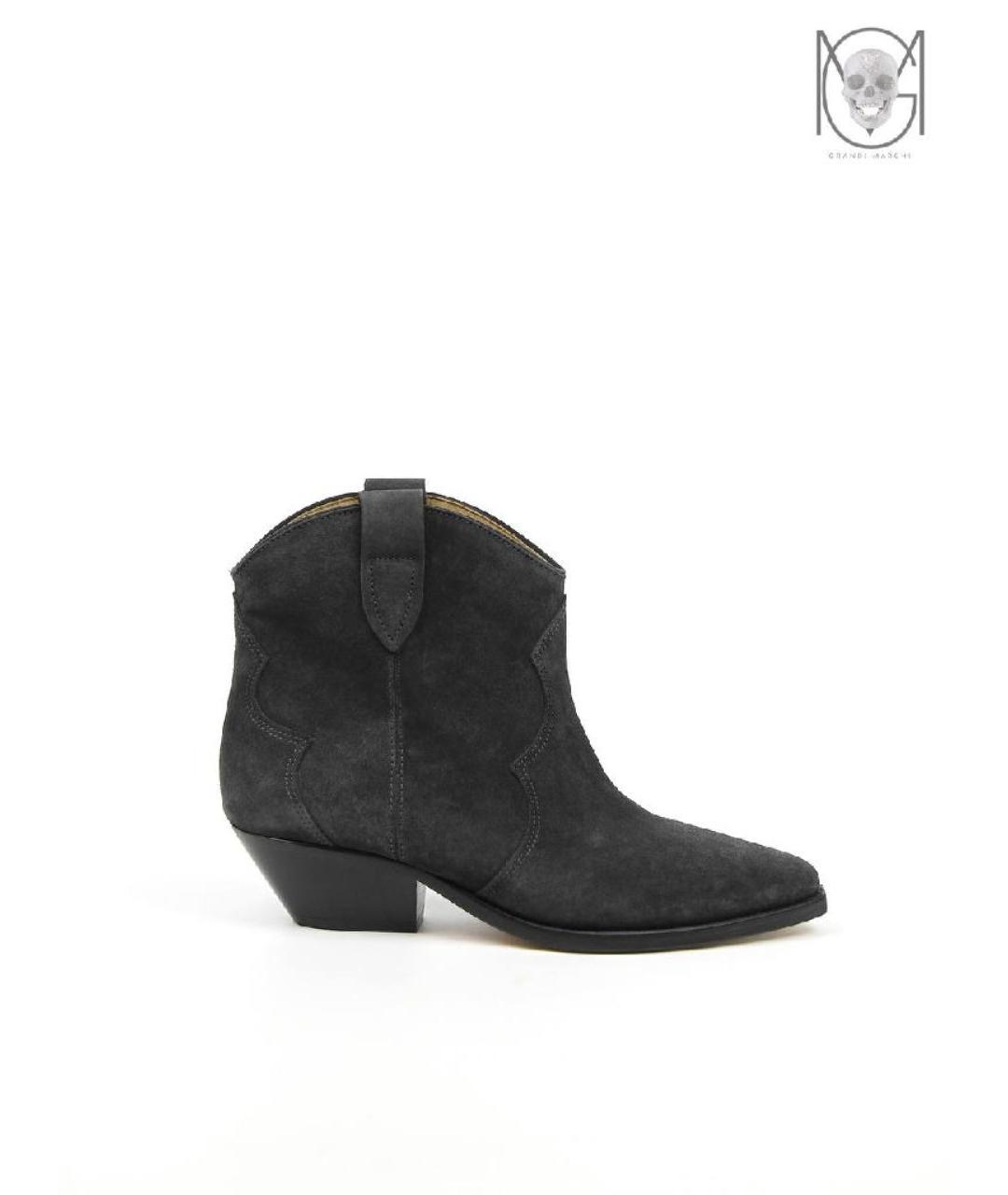 ISABEL MARANT Серые замшевые полусапоги, фото 10