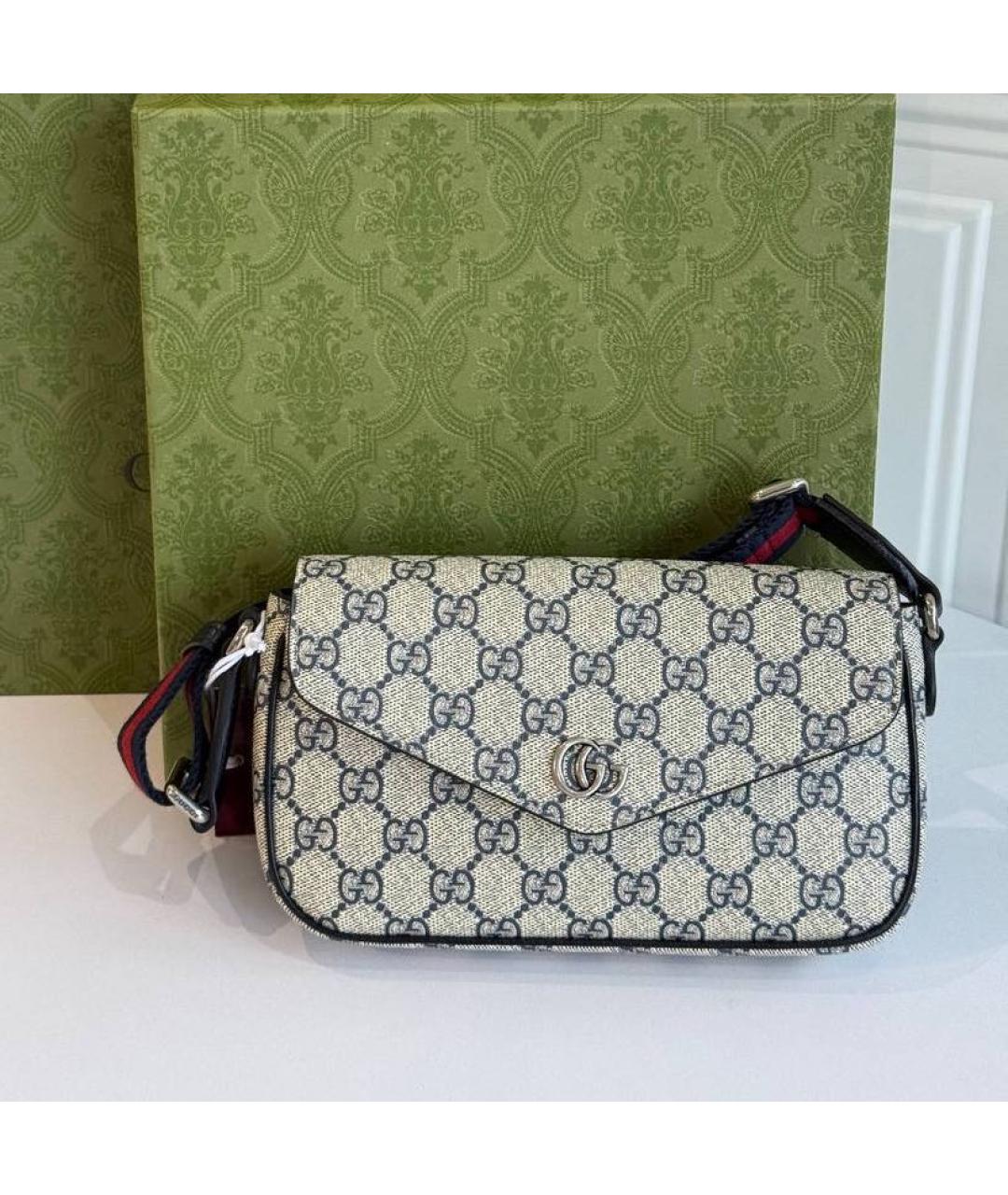 GUCCI Бежевая тканевая сумка через плечо, фото 5