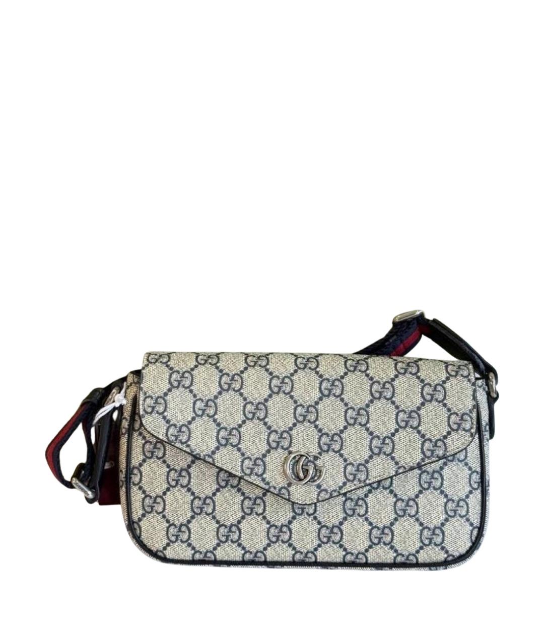 GUCCI Бежевая тканевая сумка через плечо, фото 1