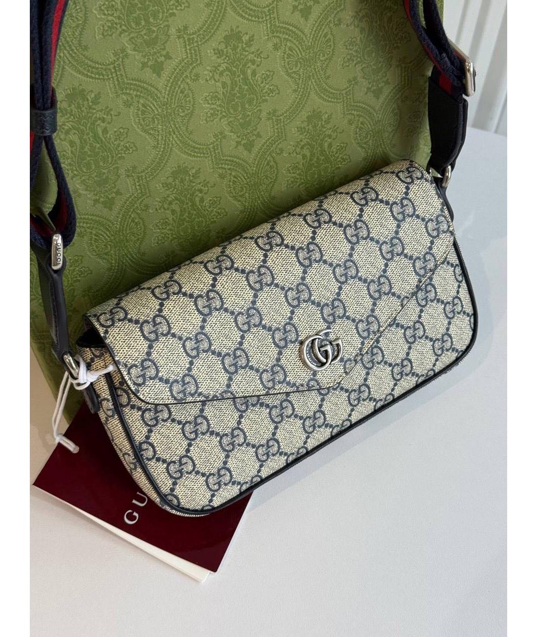 GUCCI Бежевая тканевая сумка через плечо, фото 4