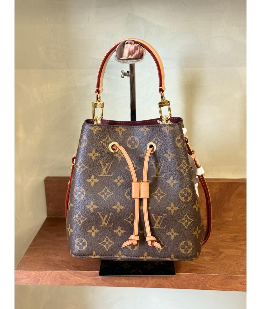 LOUIS VUITTON Коричневая сумка через плечо из искусственной кожи, фото 10