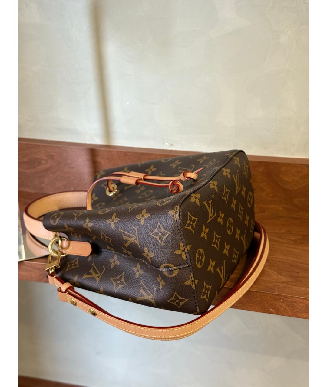 LOUIS VUITTON Коричневая сумка через плечо из искусственной кожи, фото 9