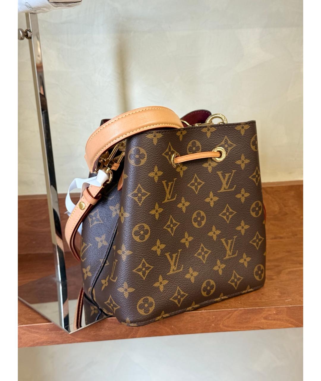 LOUIS VUITTON Коричневая сумка через плечо из искусственной кожи, фото 8