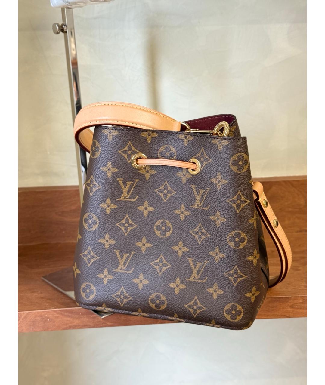 LOUIS VUITTON Коричневая сумка через плечо из искусственной кожи, фото 6