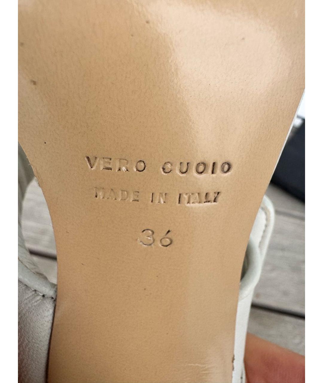 GIABORGHINI Серые кожаные мюли, фото 7