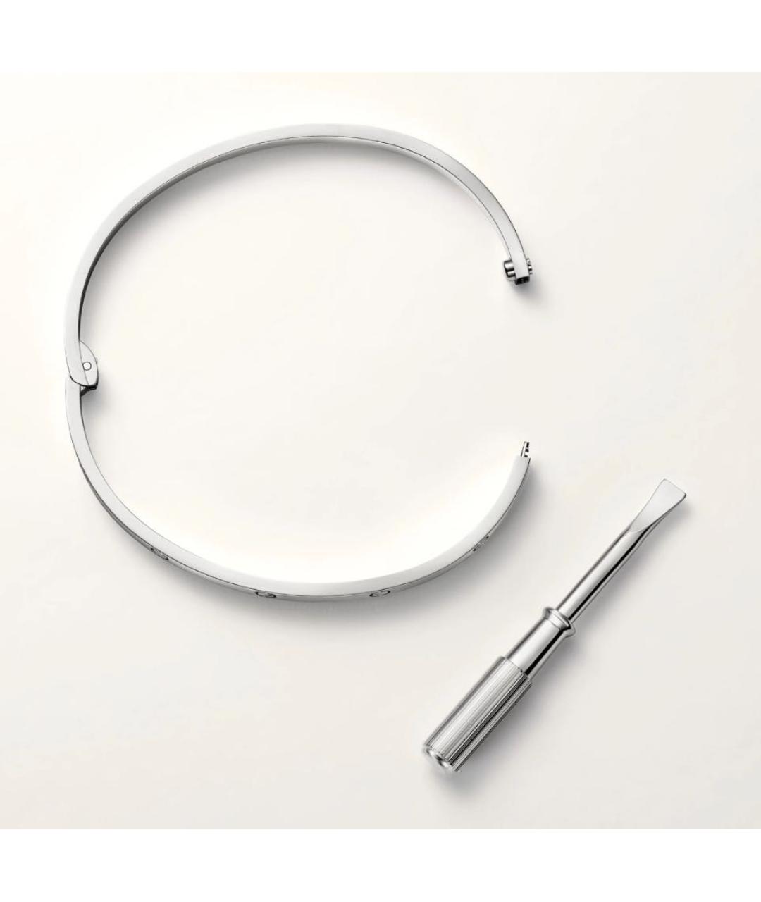 CARTIER Серебрянный браслет из белого золота, фото 6