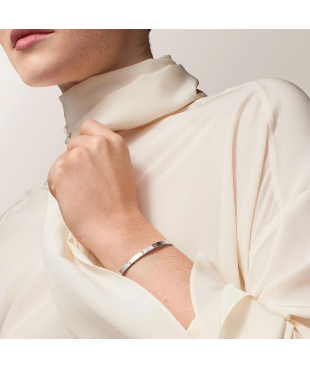 CARTIER Серебрянный браслет из белого золота, фото 4