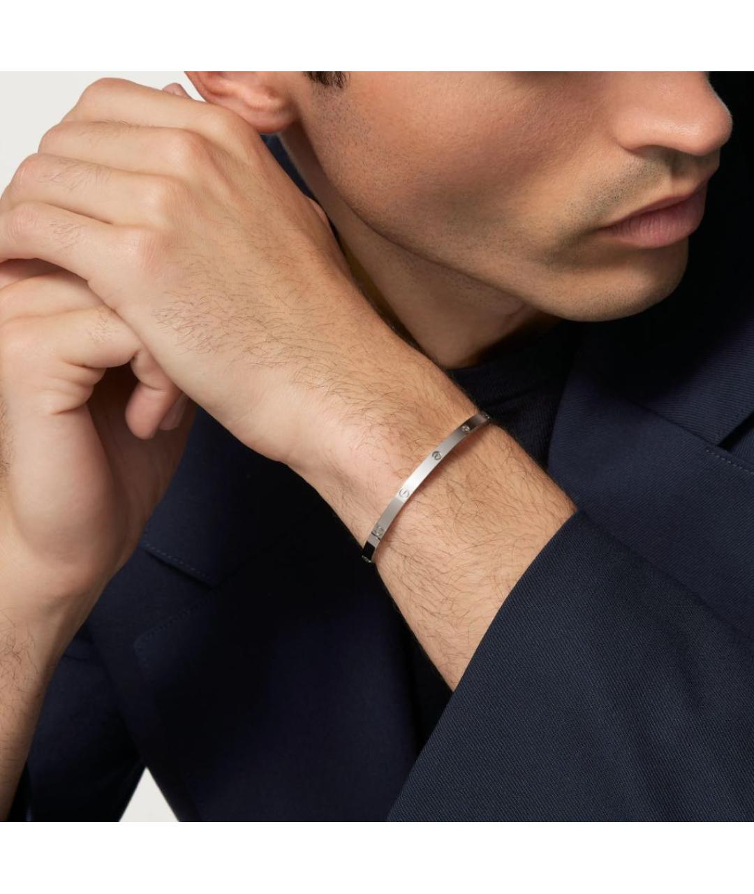 CARTIER Серебрянный браслет из белого золота, фото 5