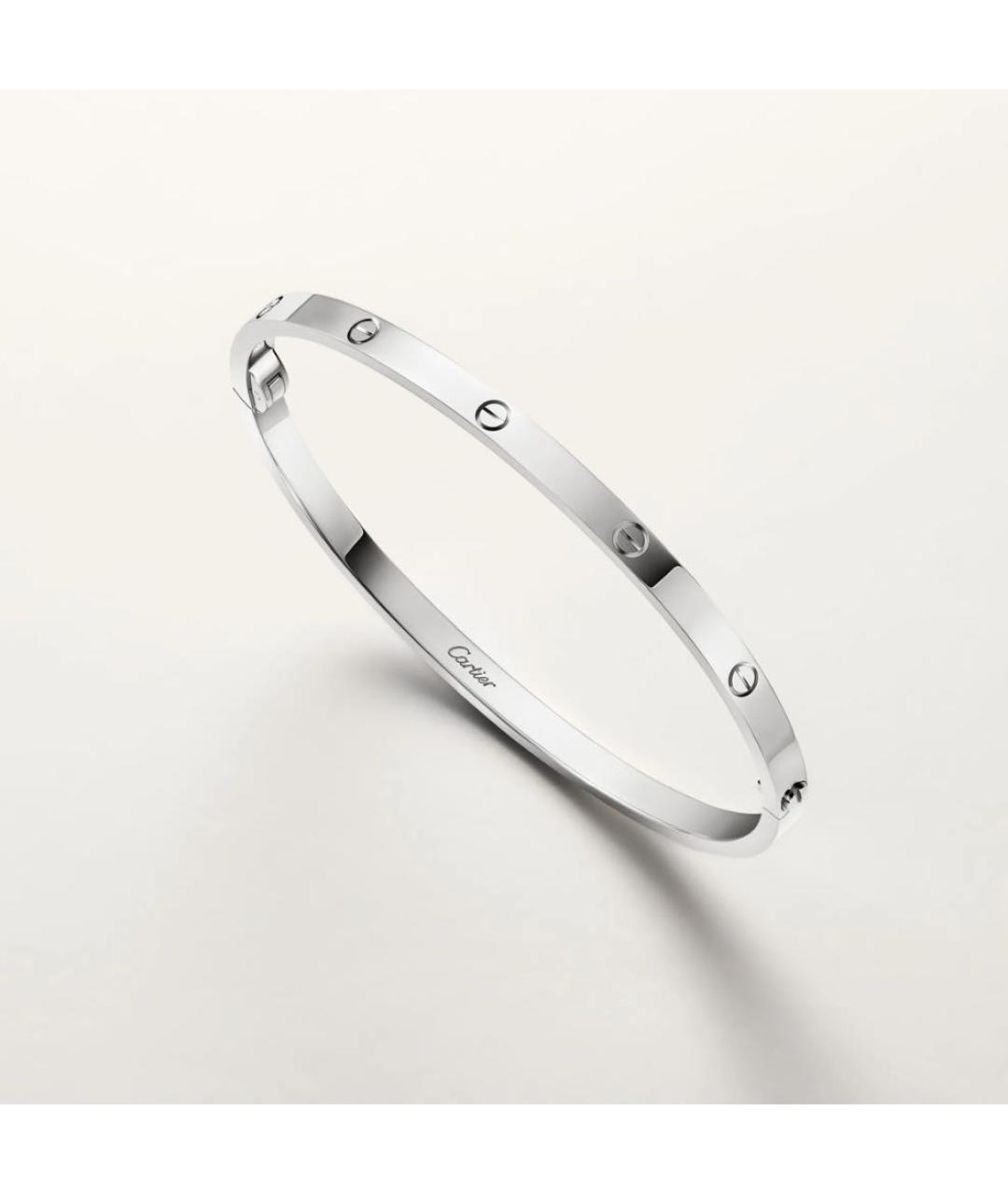 CARTIER Серебрянный браслет из белого золота, фото 2