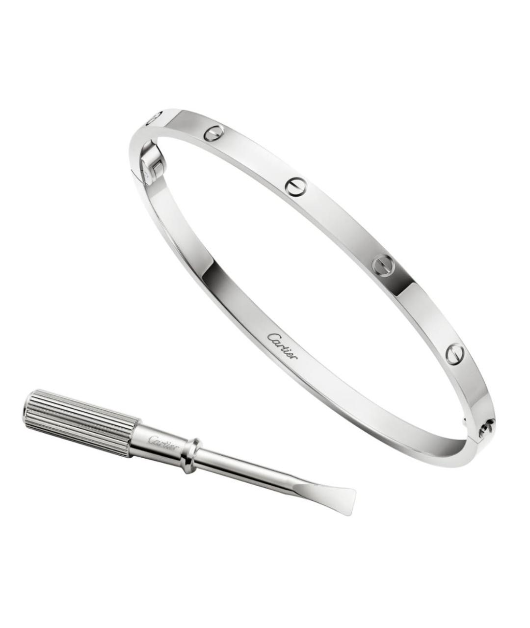 CARTIER Серебрянный браслет из белого золота, фото 7