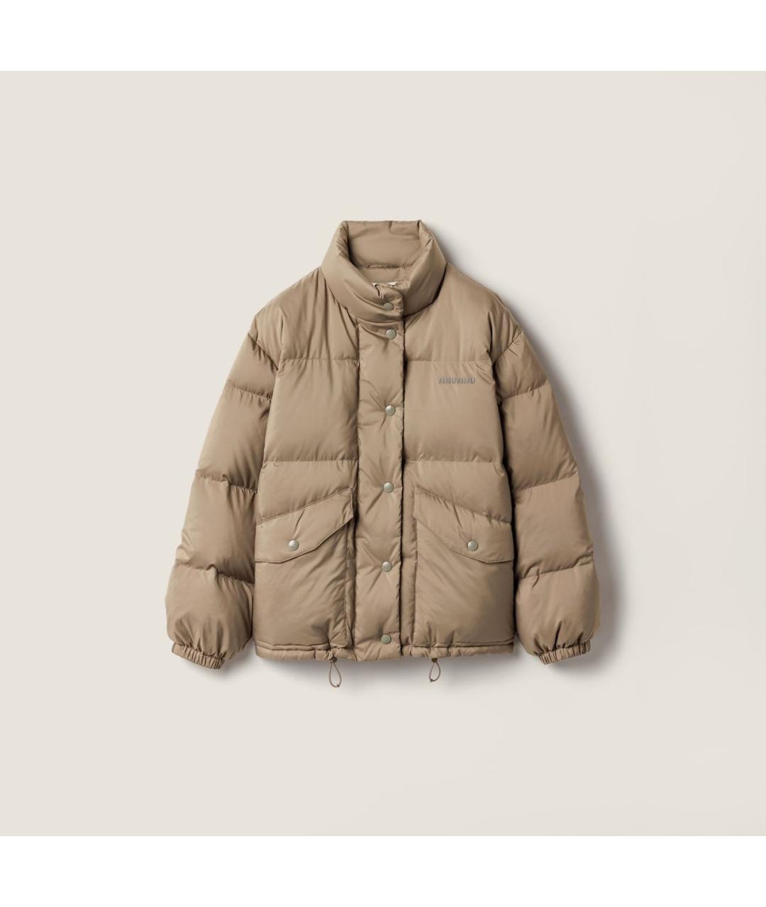 MIU MIU Бежевый пуховик, фото 4