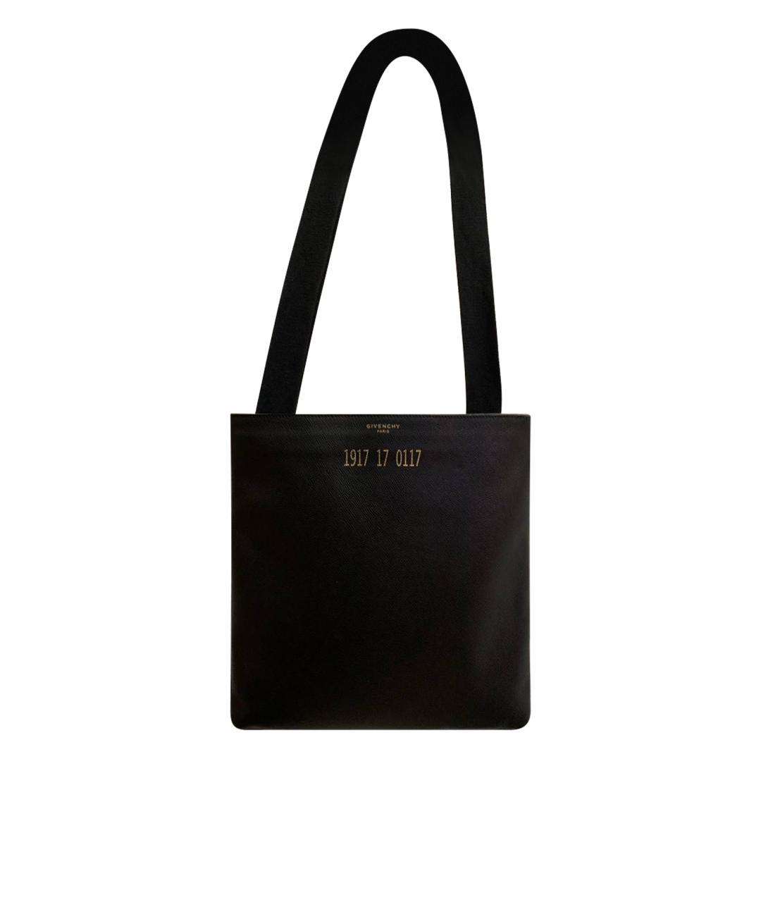 GIVENCHY Черная кожаная сумка на плечо, фото 1