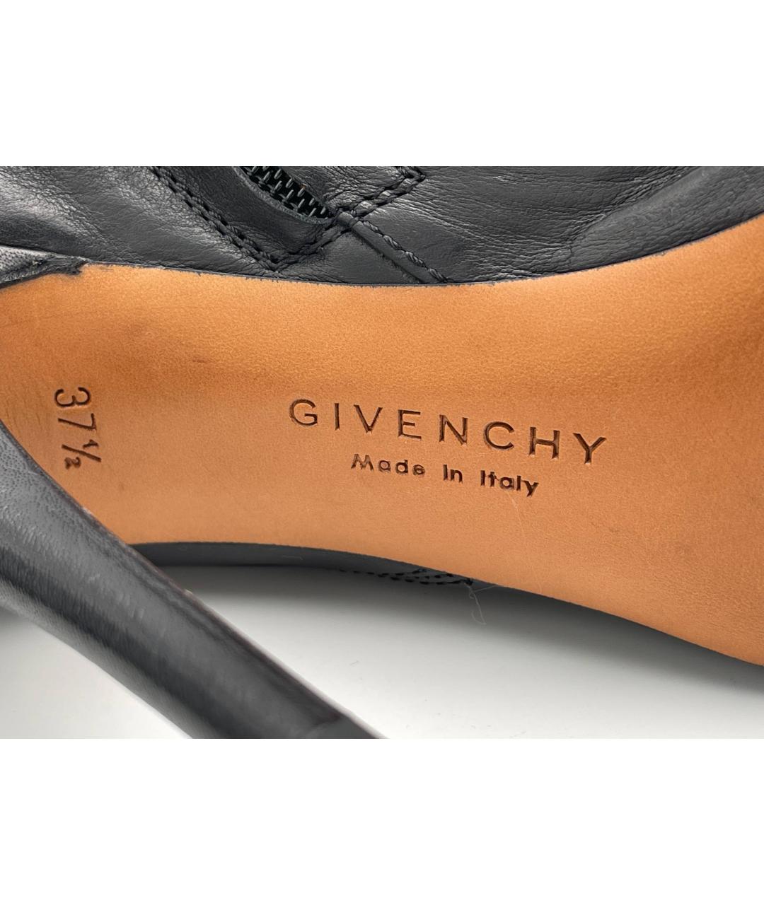 GIVENCHY Черные кожаные полусапоги, фото 5