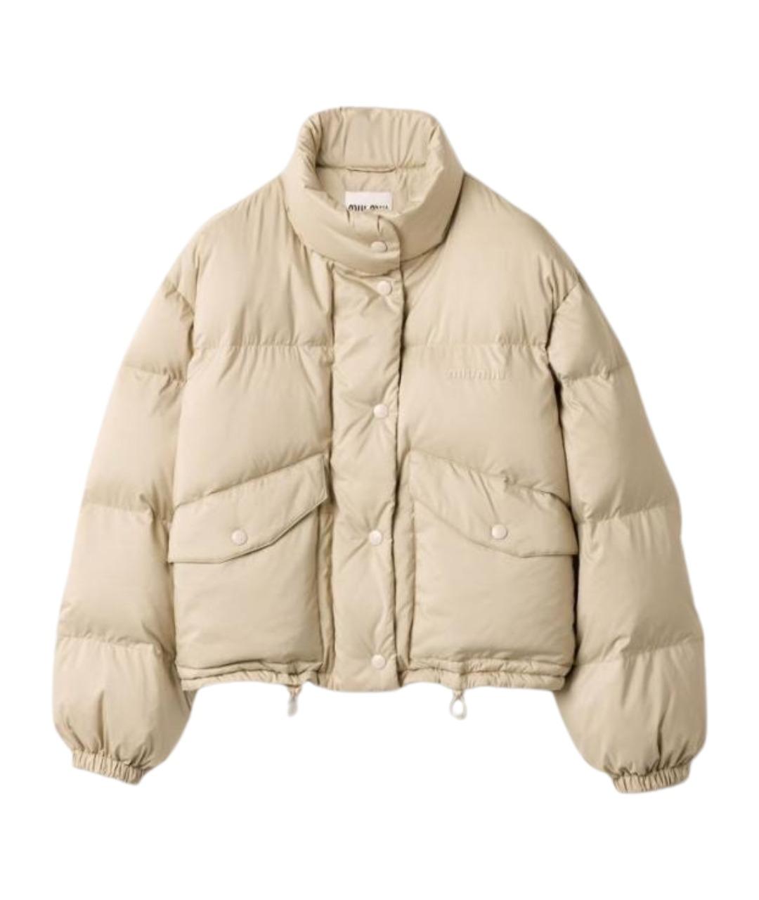 MIU MIU Бежевый пуховик, фото 1