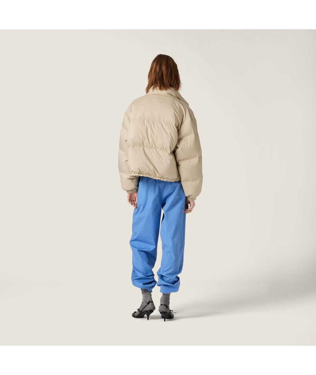 MIU MIU Бежевый пуховик, фото 3
