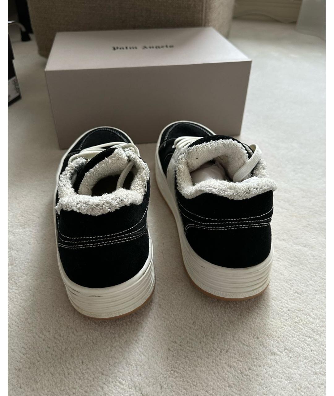 PALM ANGELS Черные замшевые низкие кроссовки / кеды, фото 4