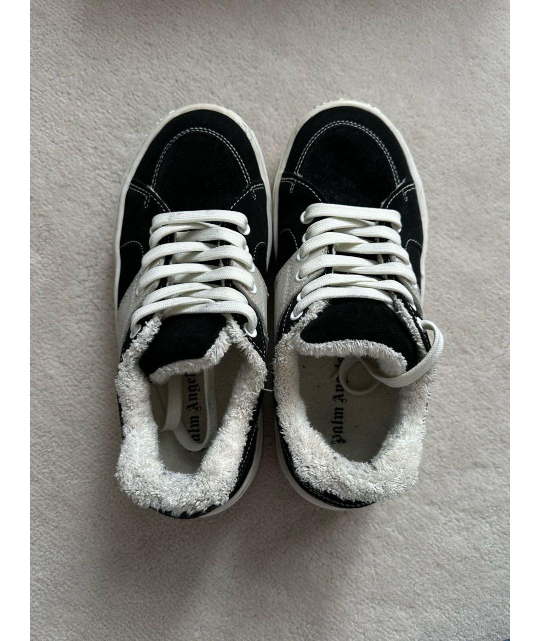 PALM ANGELS Черные замшевые низкие кроссовки / кеды, фото 3