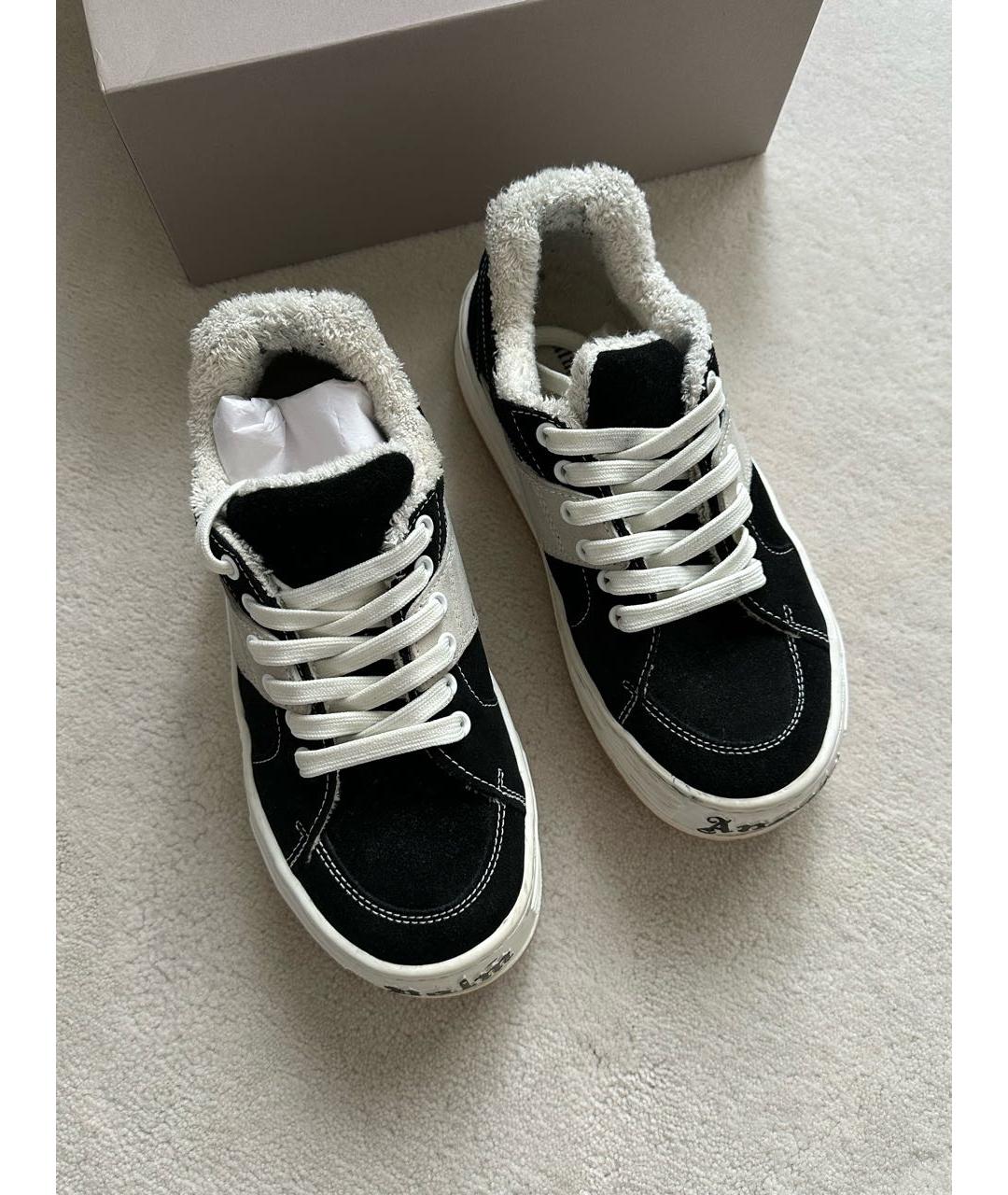 PALM ANGELS Черные замшевые низкие кроссовки / кеды, фото 2