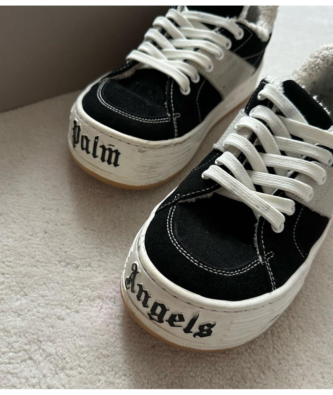 PALM ANGELS Черные замшевые низкие кроссовки / кеды, фото 5