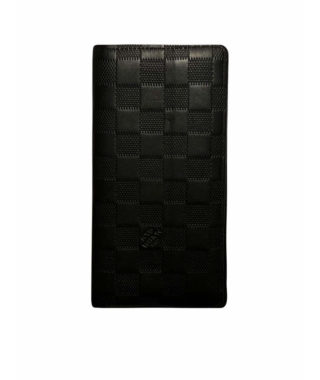 LOUIS VUITTON Черный кожаный кошелек, фото 1