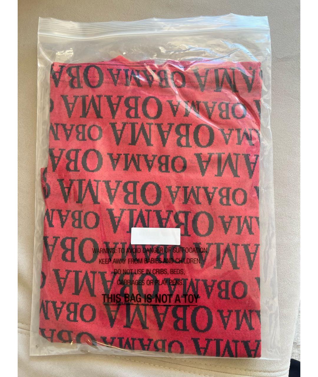 SUPREME Красная хлопковая футболка, фото 4