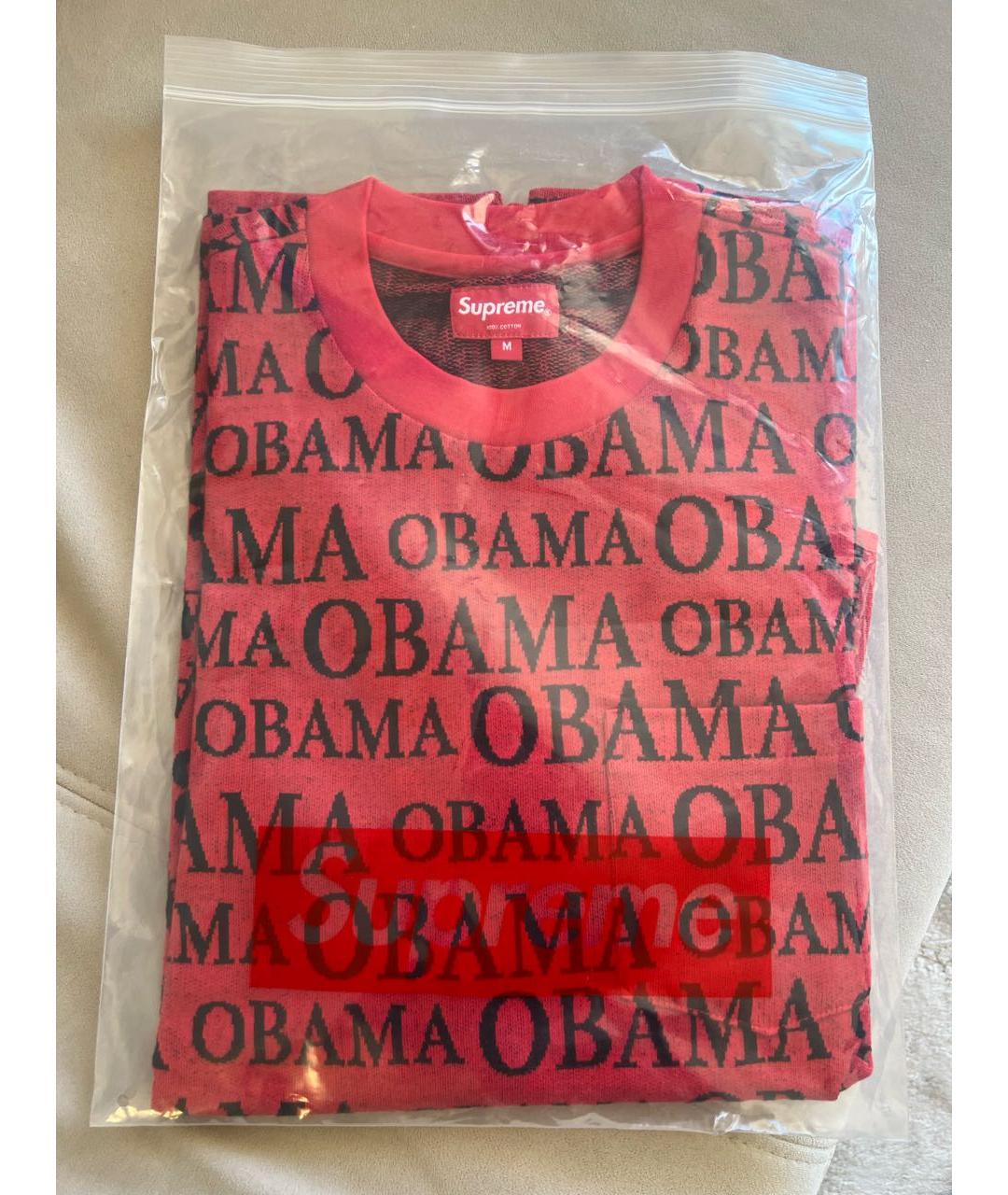 SUPREME Красная хлопковая футболка, фото 2