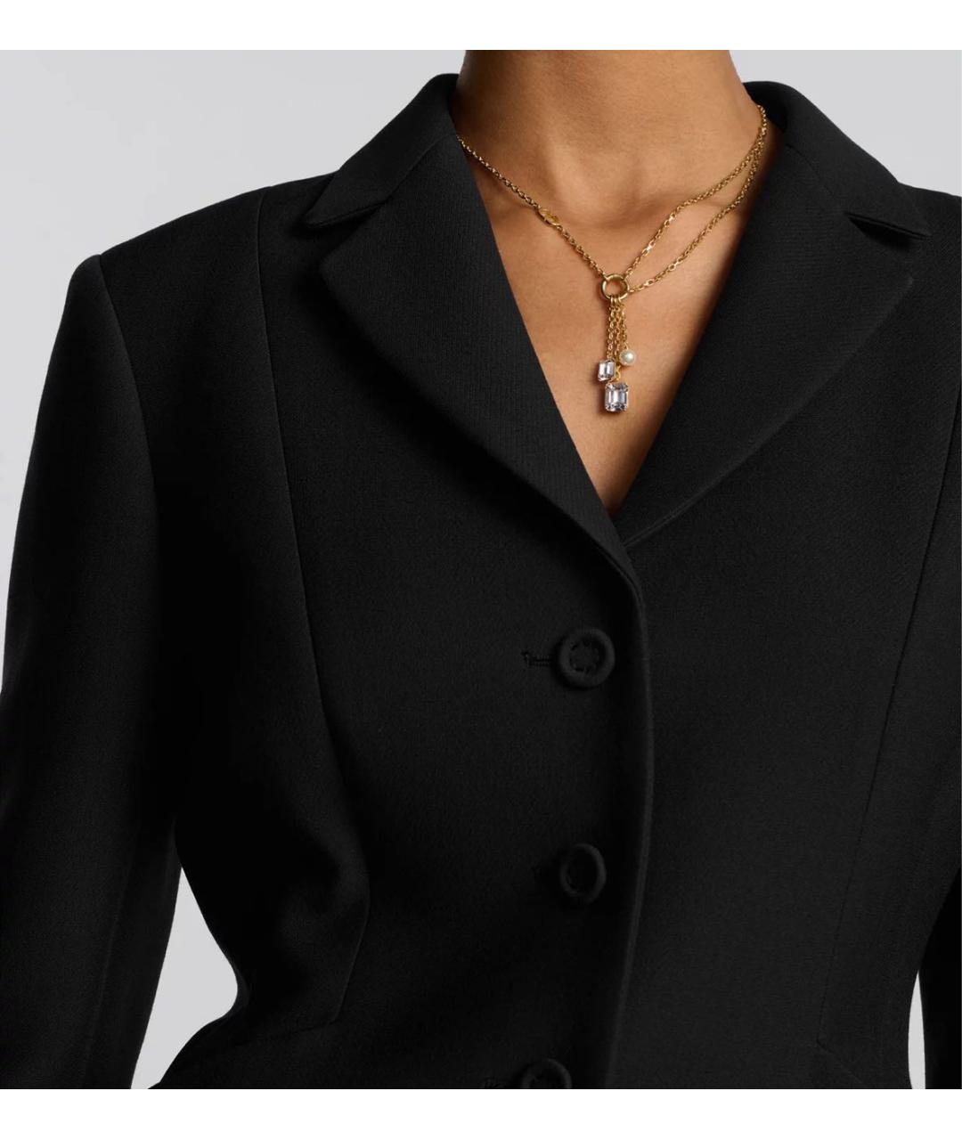 CHRISTIAN DIOR Черный шерстяной жакет/пиджак, фото 4