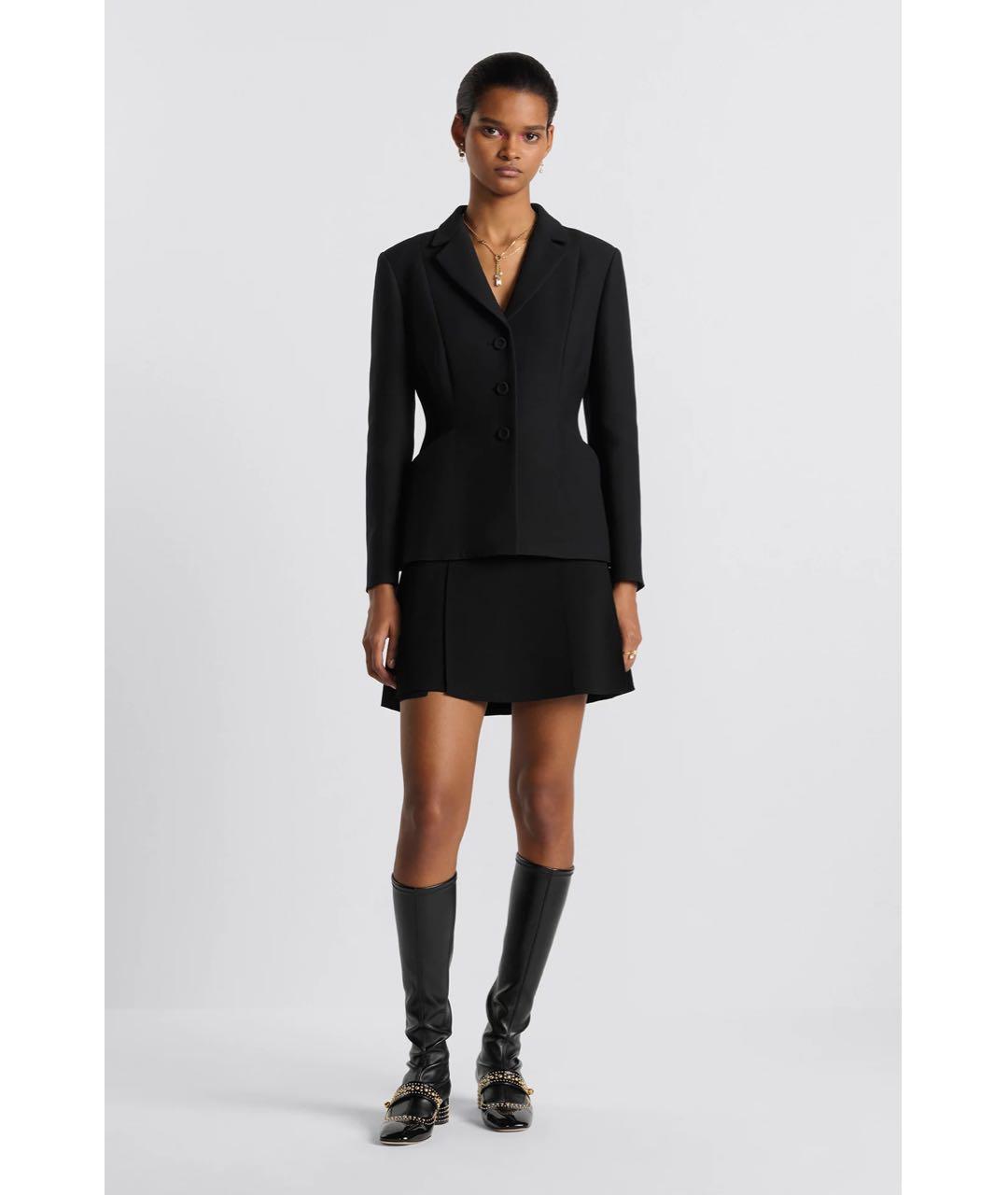 CHRISTIAN DIOR Черный шерстяной жакет/пиджак, фото 6