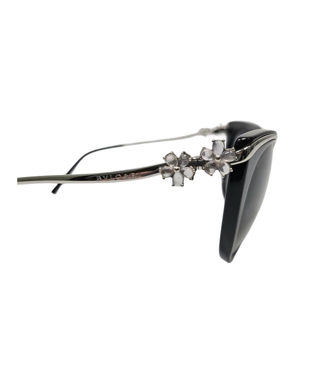 BVLGARI Черные пластиковые солнцезащитные очки, фото 4