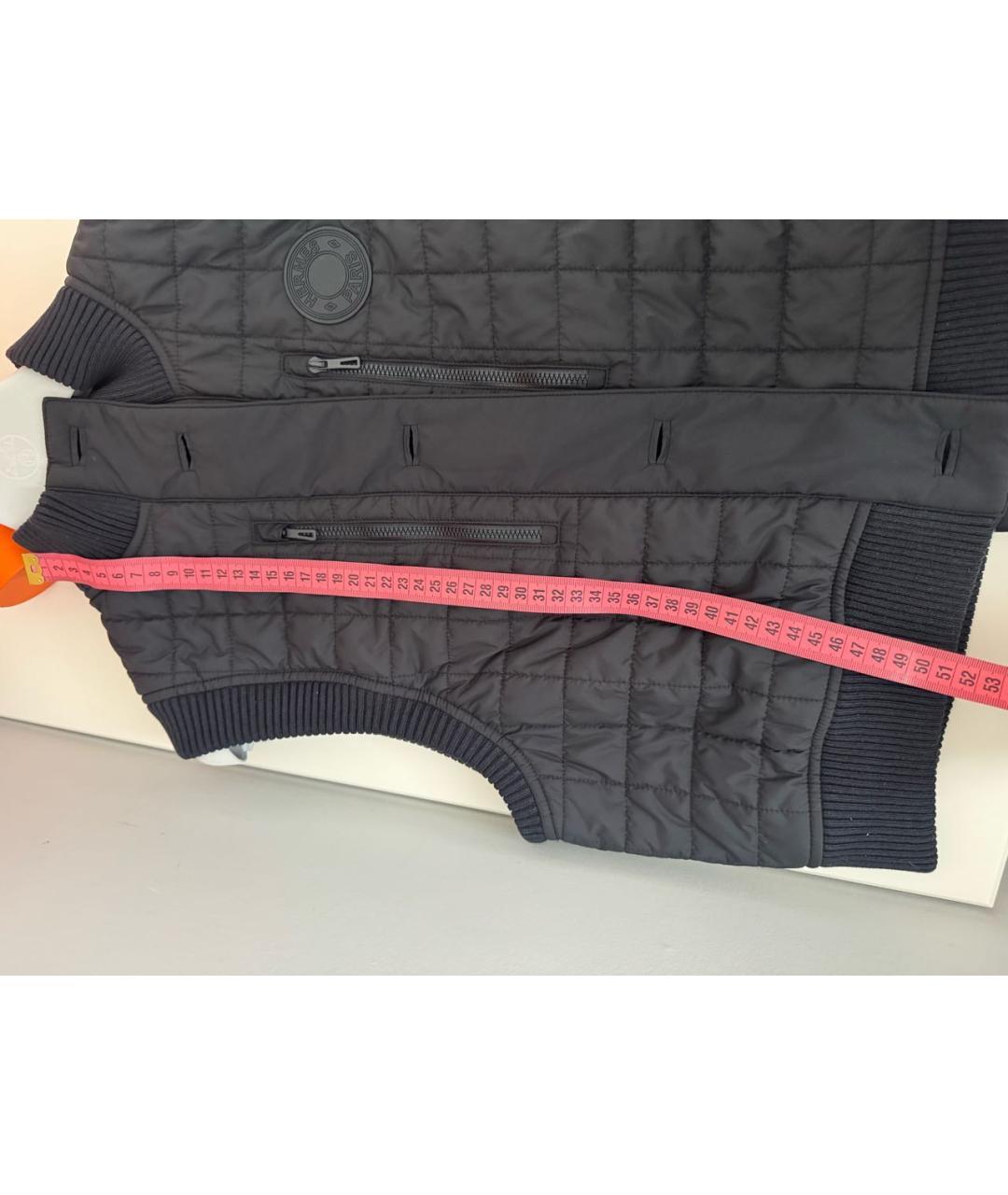 HERMES Темно-синий полиэстеровый жилет, фото 6