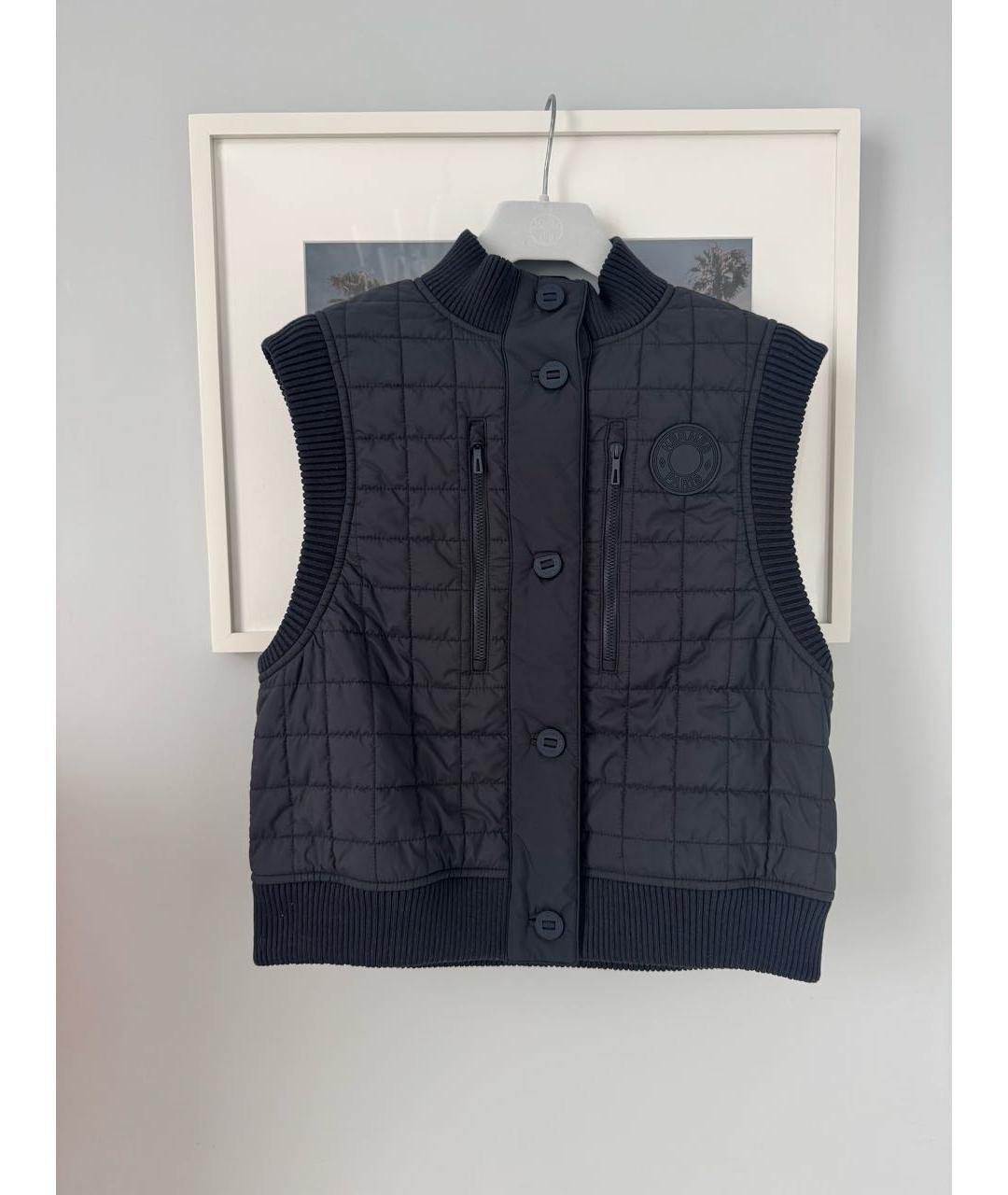 HERMES Темно-синий полиэстеровый жилет, фото 9