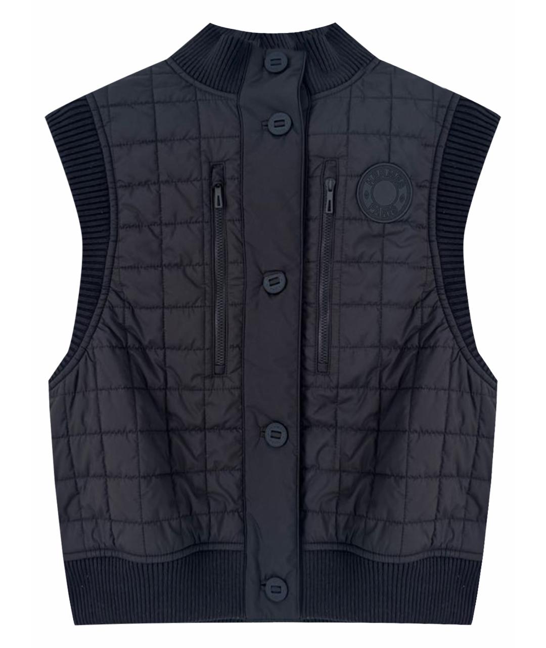 HERMES Темно-синий полиэстеровый жилет, фото 1