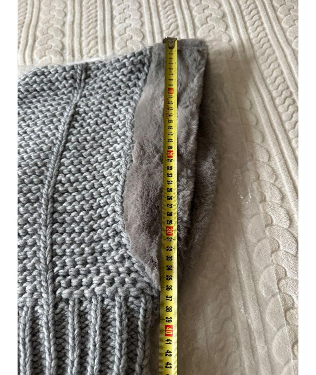 PINKO Серый шерстяной капюшон, фото 6