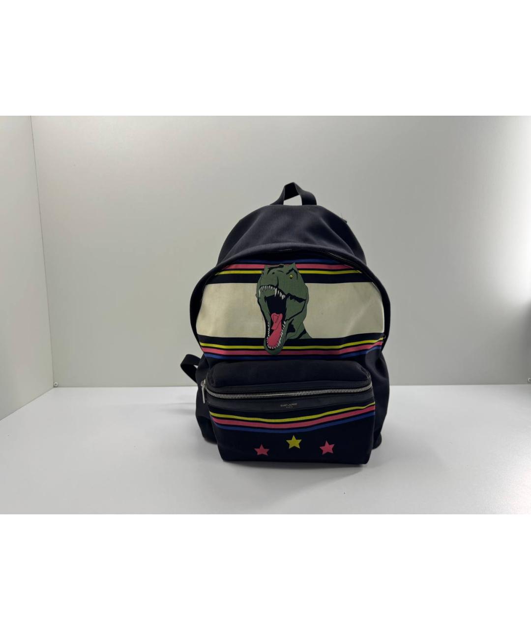 SAINT LAURENT Черный тканевый рюкзак, фото 2