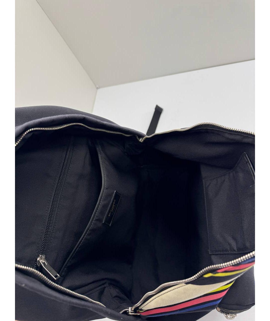 SAINT LAURENT Черный тканевый рюкзак, фото 8