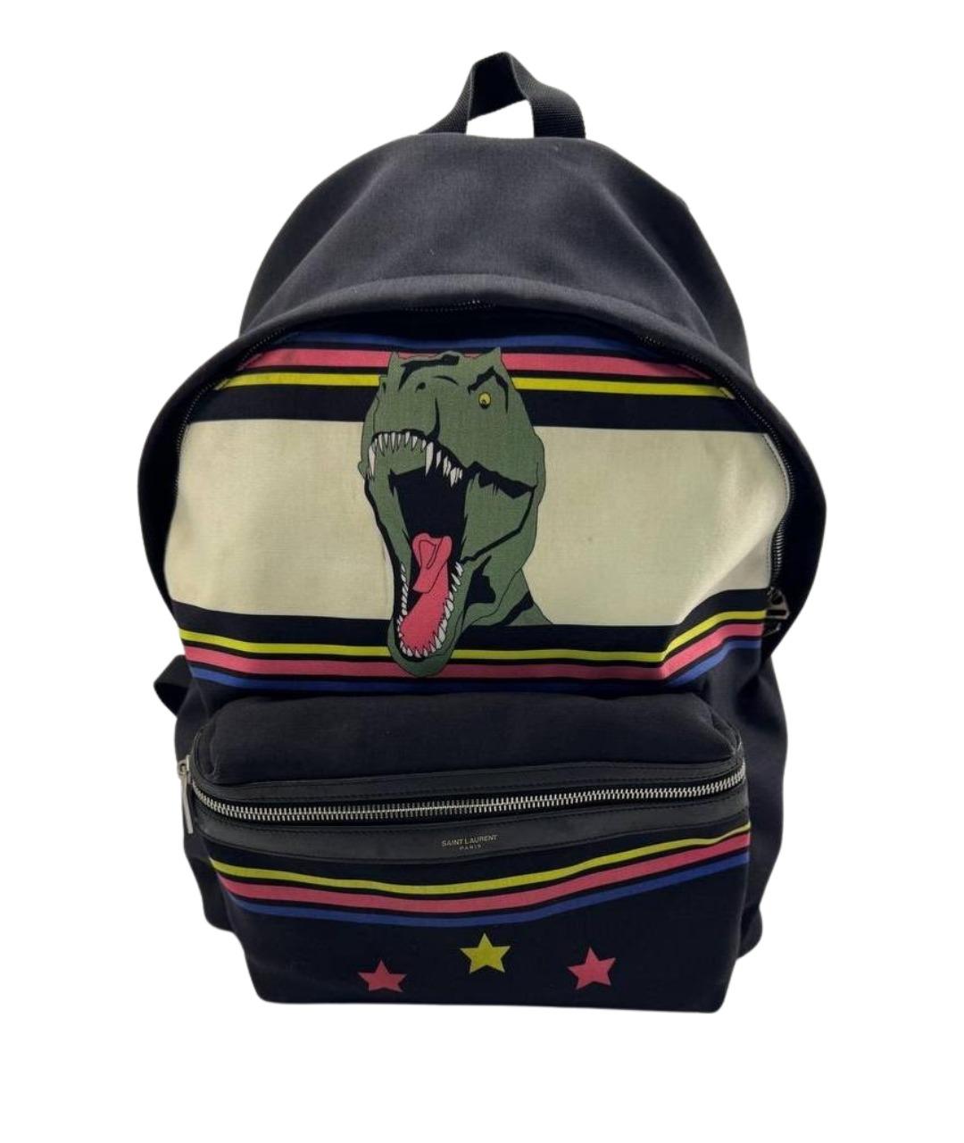 SAINT LAURENT Черный тканевый рюкзак, фото 1